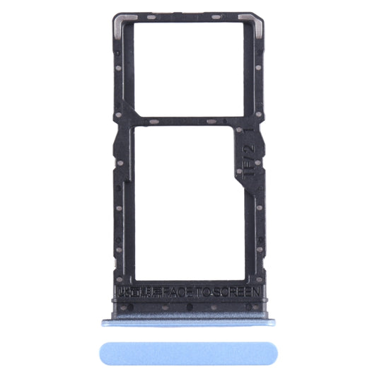 For Xiaomi Redmi 12 4G SIM Card Tray + SIM Card Tray / Micro SD Card Tray (Blue) by buy2fix