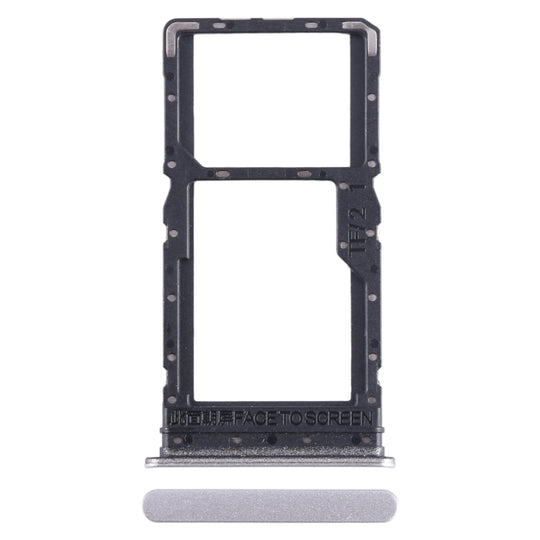 For Xiaomi Redmi 12 4G SIM Card Tray + SIM Card Tray / Micro SD Card Tray (Silver)