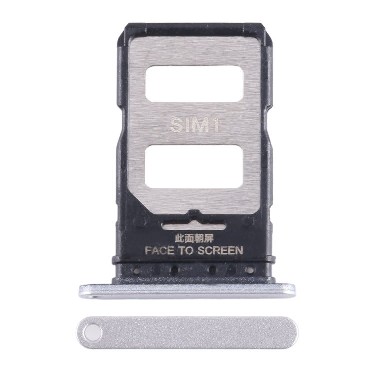 For Xiaomi Note 13 Pro+ SIM Card Tray + SIM Card Tray (Silver) by buy2fix
