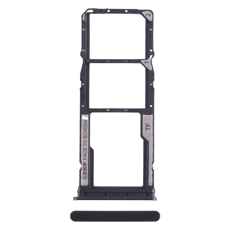 For Xiaomi Redmi 13C 4G SIM Card Tray + SIM Card Tray + Micro SD Card Tray (Black) by buy2fix