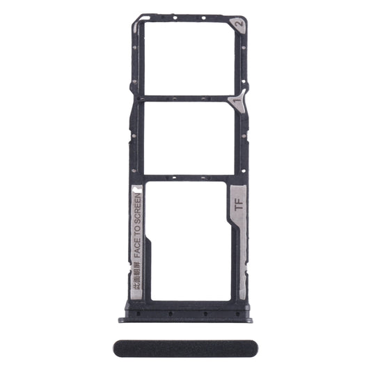 For Xiaomi Redmi 13C 4G SIM Card Tray + SIM Card Tray + Micro SD Card Tray (Black) by buy2fix