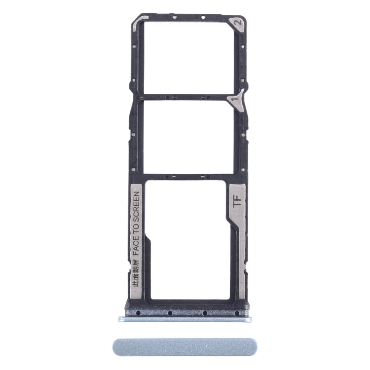 For Xiaomi Poco C65 SIM Card Tray + SIM Card Tray + Micro SD Card Tray (Blue) by buy2fix