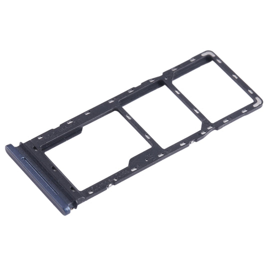 For Tecno Pova 2 SIM Card Tray + SIM Card Tray + Micro SD Card Tray (Dark Blue) - Card Tray by buy2fix | Online Shopping UK | buy2fix
