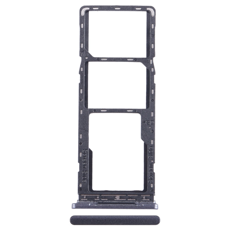 For Tecno Spark 7T SIM Card Tray + SIM Card Tray + Micro SD Card Tray (Black) - Card Tray by buy2fix | Online Shopping UK | buy2fix