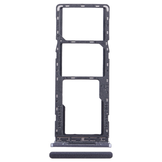 For Tecno Spark 7T SIM Card Tray + SIM Card Tray + Micro SD Card Tray (Black) - Card Tray by buy2fix | Online Shopping UK | buy2fix