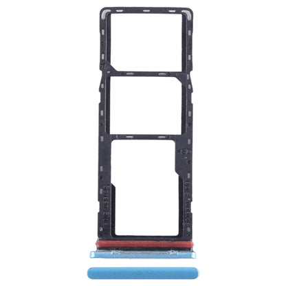 For Tecno Spark 7T SIM Card Tray + SIM Card Tray + Micro SD Card Tray (Blue) - Card Tray by buy2fix | Online Shopping UK | buy2fix