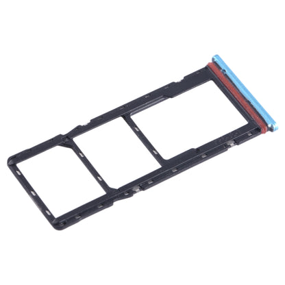 For Tecno Spark 7T SIM Card Tray + SIM Card Tray + Micro SD Card Tray (Blue) - Card Tray by buy2fix | Online Shopping UK | buy2fix