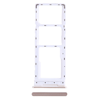 For Tecno Camon 18 SIM Card Tray + SIM Card Tray + Micro SD Card Tray (Gold) - Card Tray by buy2fix | Online Shopping UK | buy2fix