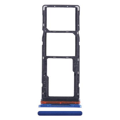 For Tecno Pop 5 LTE SIM Card Tray + SIM Card Tray + Micro SD Card Tray (Dark Blue) - Card Tray by buy2fix | Online Shopping UK | buy2fix