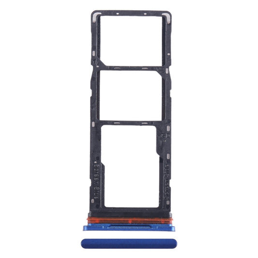 For Tecno Pop 5 LTE SIM Card Tray + SIM Card Tray + Micro SD Card Tray (Dark Blue) - Card Tray by buy2fix | Online Shopping UK | buy2fix