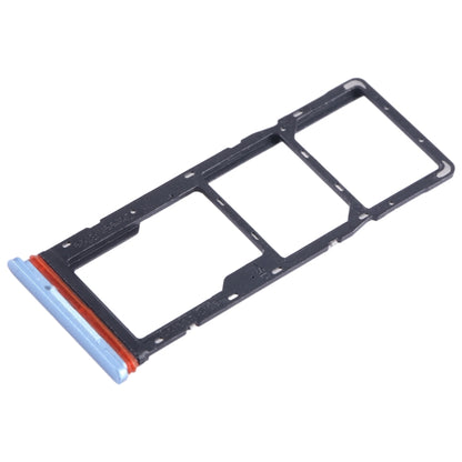 For Tecno Pop 5 LTE SIM Card Tray + SIM Card Tray + Micro SD Card Tray (Baby Blue) - Card Tray by buy2fix | Online Shopping UK | buy2fix