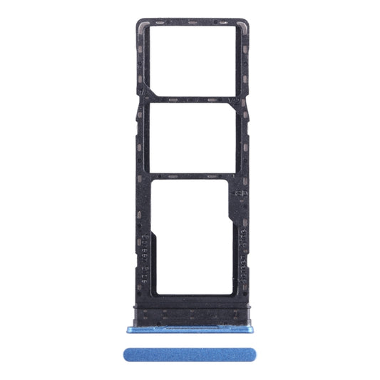 For Tecno Pova Neo SIM Card Tray + SIM Card Tray + Micro SD Card Tray (Blue) - Card Tray by buy2fix | Online Shopping UK | buy2fix