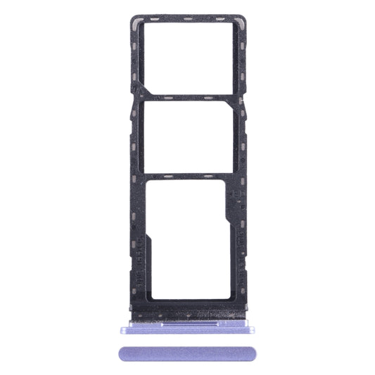 For Tecno Spark Go 2022 SIM Card Tray + SIM Card Tray + Micro SD Card Tray (Purple) - Card Tray by buy2fix | Online Shopping UK | buy2fix