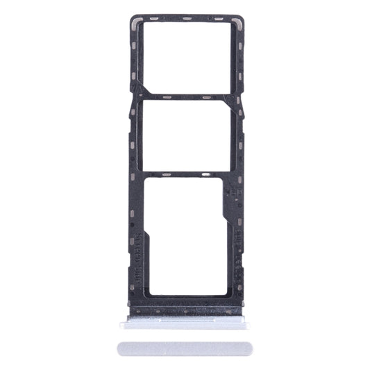 For Tecno Spark Go 2022 SIM Card Tray + SIM Card Tray + Micro SD Card Tray (Silver) - Card Tray by buy2fix | Online Shopping UK | buy2fix