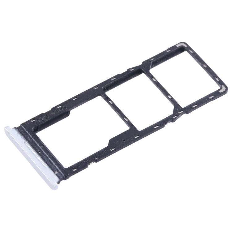 For Tecno Spark Go 2022 SIM Card Tray + SIM Card Tray + Micro SD Card Tray (Silver) - Card Tray by buy2fix | Online Shopping UK | buy2fix