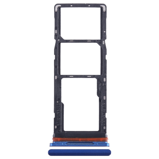 For Tecno Pop 5 Pro SIM Card Tray + SIM Card Tray + Micro SD Card Tray (Blue) - Card Tray by buy2fix | Online Shopping UK | buy2fix