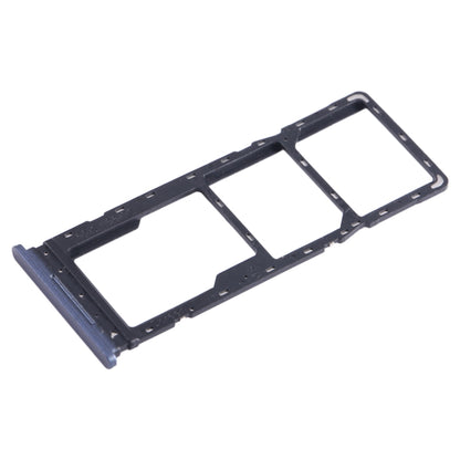For Tecno Spark 8C KG5k SIM Card Tray + SIM Card Tray + Micro SD Card Tray (Blue) - Card Tray by buy2fix | Online Shopping UK | buy2fix
