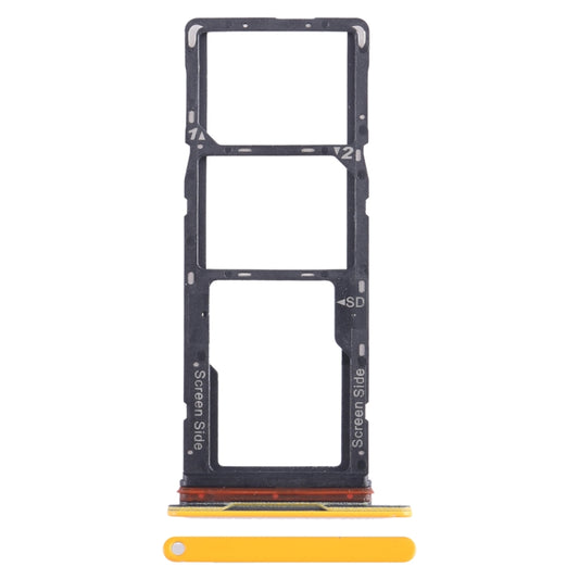 For Tecno Spark Go 2023 BF7n SIM Card Tray + SIM Card Tray + Micro SD Card Tray (Yellow) - Card Tray by buy2fix | Online Shopping UK | buy2fix