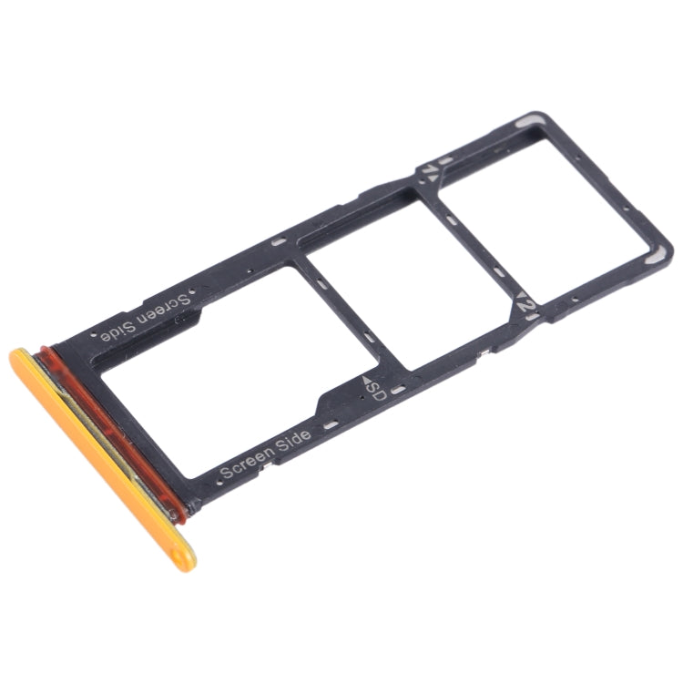 For Tecno Spark Go 2023 BF7n SIM Card Tray + SIM Card Tray + Micro SD Card Tray (Yellow) - Card Tray by buy2fix | Online Shopping UK | buy2fix