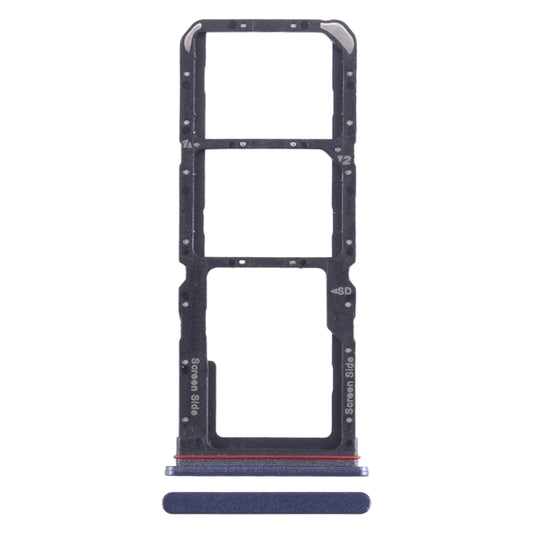 For Tecno Spark 10 Pro KI7 SIM Card Tray + SIM Card Tray + Micro SD Card Tray (Blue) - Card Tray by buy2fix | Online Shopping UK | buy2fix