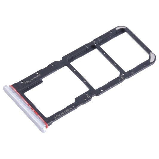 For Tecno Spark 10 Pro KI7 SIM Card Tray + SIM Card Tray + Micro SD Card Tray (White) - Card Tray by buy2fix | Online Shopping UK | buy2fix