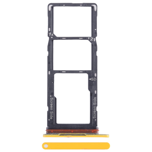 For Tecno Pop 7 BF6 SIM Card Tray + SIM Card Tray + Micro SD Card Tray (Orange) - Card Tray by buy2fix | Online Shopping UK | buy2fix