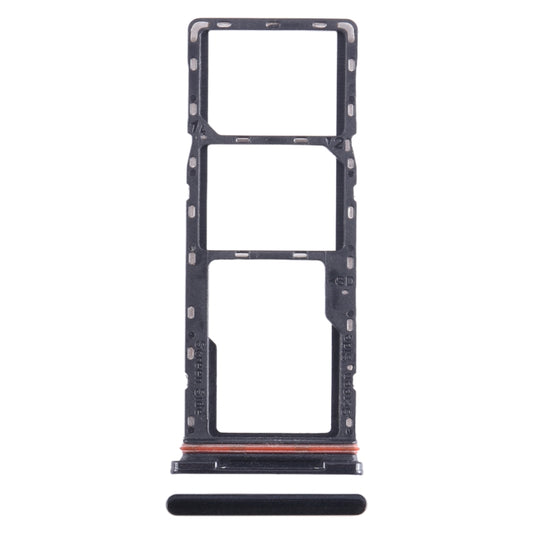 For Infinix Hot 10i X659B SIM Card Tray + SIM Card Tray + Micro SD Card Tray (Black) - Card Tray by buy2fix | Online Shopping UK | buy2fix