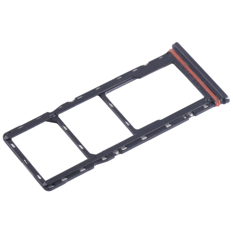 For Infinix Hot 10i X659B SIM Card Tray + SIM Card Tray + Micro SD Card Tray (Black) - Card Tray by buy2fix | Online Shopping UK | buy2fix