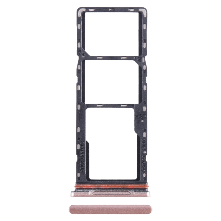 For Infinix Hot 10i X659B SIM Card Tray + SIM Card Tray + Micro SD Card Tray (Gold) - Card Tray by buy2fix | Online Shopping UK | buy2fix