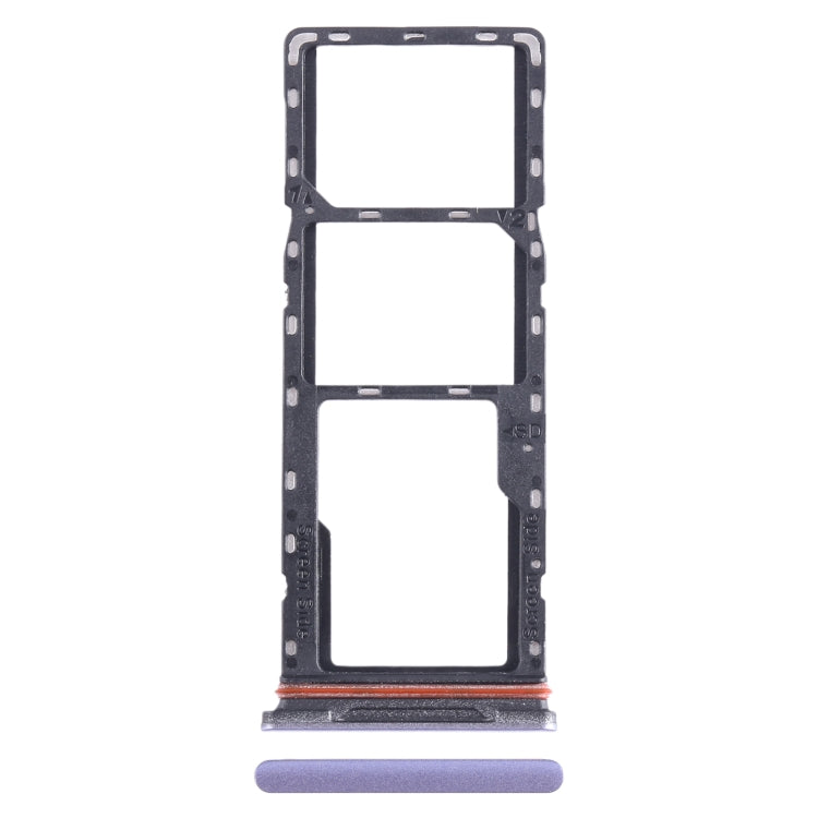 For Infinix Hot 10i X659B SIM Card Tray + SIM Card Tray + Micro SD Card Tray (Purple) - Card Tray by buy2fix | Online Shopping UK | buy2fix