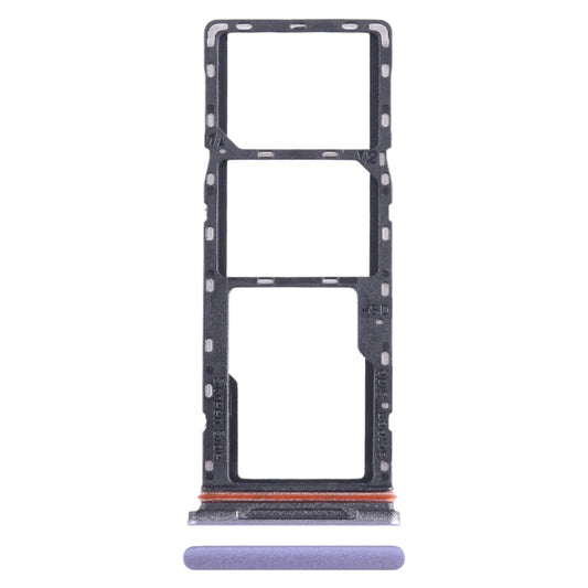 For Infinix Hot 10i X659B SIM Card Tray + SIM Card Tray + Micro SD Card Tray (Purple) - Card Tray by buy2fix | Online Shopping UK | buy2fix