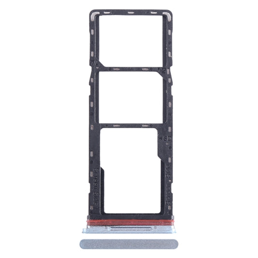 For Infinix Hot 11 X662 SIM Card Tray + SIM Card Tray + Micro SD Card Tray (Silver) - Card Tray by buy2fix | Online Shopping UK | buy2fix