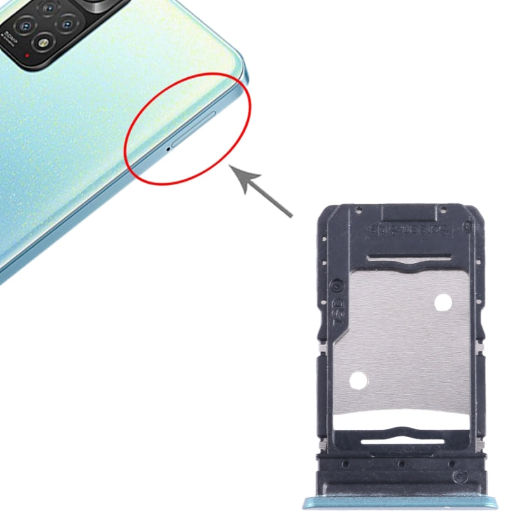 For Infinix Note 11 Pro X697 SIM Card Tray + SIM Card Tray + Micro SD Card Tray (Green) - Card Tray by buy2fix | Online Shopping UK | buy2fix
