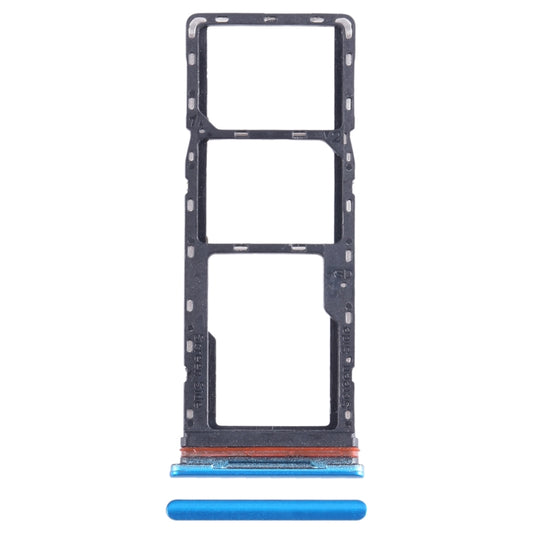 For Infinix Smart 6 X6511B SIM Card Tray + SIM Card Tray + Micro SD Card Tray (Blue) - Card Tray by buy2fix | Online Shopping UK | buy2fix