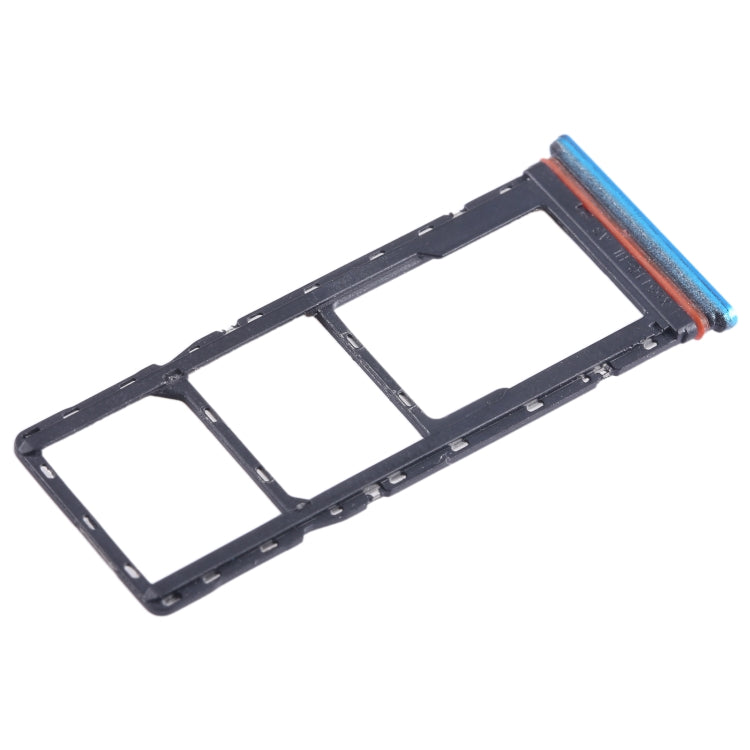 For Infinix Smart 6 X6511B SIM Card Tray + SIM Card Tray + Micro SD Card Tray (Blue) - Card Tray by buy2fix | Online Shopping UK | buy2fix