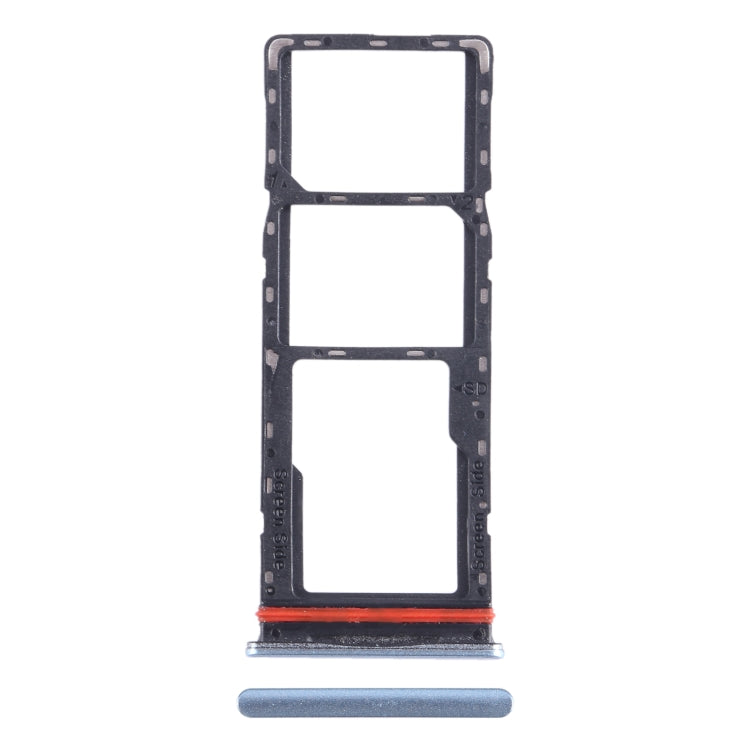 For Infinix Hot 11 Play SIM Card Tray + SIM Card Tray + Micro SD Card Tray (Blue) - Card Tray by buy2fix | Online Shopping UK | buy2fix
