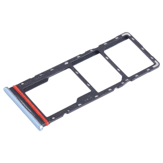 For Infinix Hot 11 Play SIM Card Tray + SIM Card Tray + Micro SD Card Tray (Blue) - Card Tray by buy2fix | Online Shopping UK | buy2fix