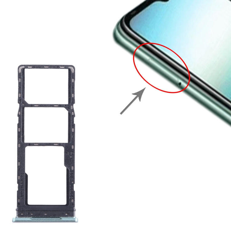 For Infinix Hot 12i X665B SIM Card Tray + SIM Card Tray + Micro SD Card Tray (Green) - Card Tray by buy2fix | Online Shopping UK | buy2fix