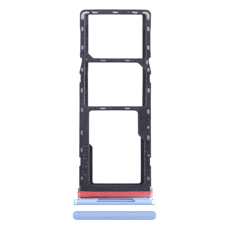 For Infinix Hot 12i X665B SIM Card Tray + SIM Card Tray + Micro SD Card Tray (Blue) - Card Tray by buy2fix | Online Shopping UK | buy2fix