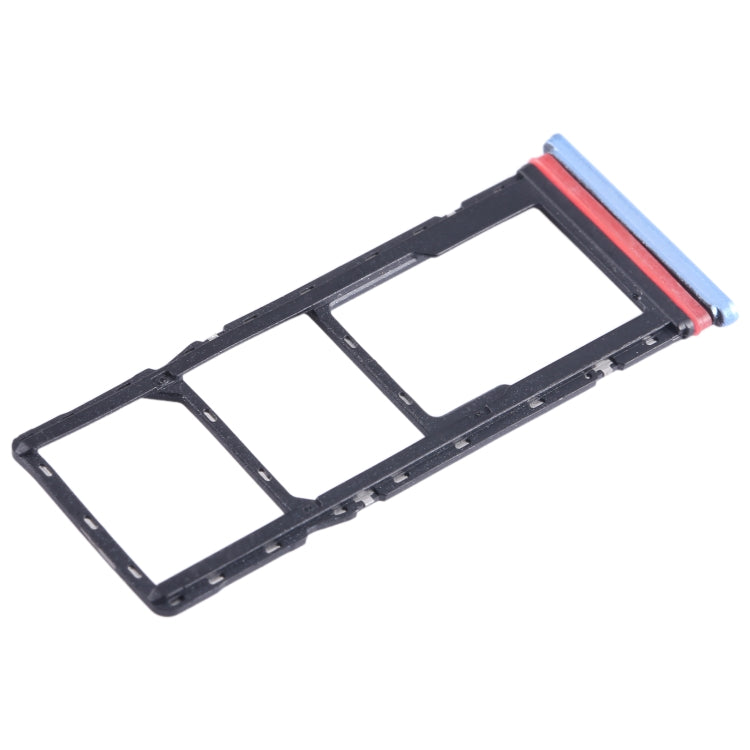 For Infinix Hot 12i X665B SIM Card Tray + SIM Card Tray + Micro SD Card Tray (Blue) - Card Tray by buy2fix | Online Shopping UK | buy2fix