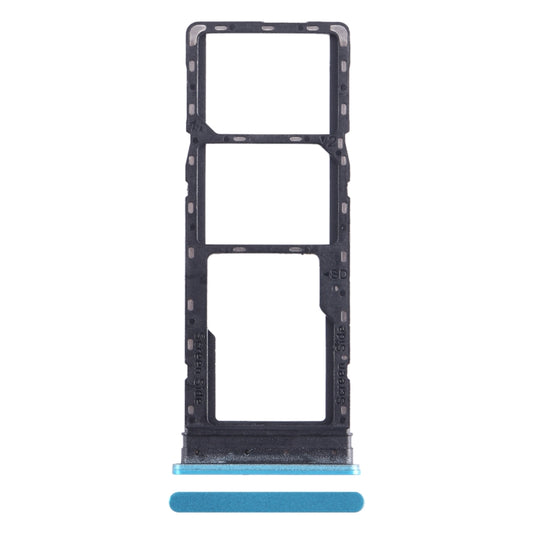 For Infinix Hot 12 X6817 SIM Card Tray + SIM Card Tray + Micro SD Card Tray (Blue) - Card Tray by buy2fix | Online Shopping UK | buy2fix