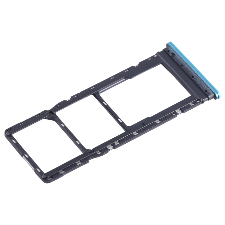 For Infinix Hot 12 X6817 SIM Card Tray + SIM Card Tray + Micro SD Card Tray (Blue) - Card Tray by buy2fix | Online Shopping UK | buy2fix