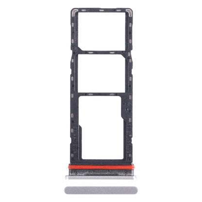 For Infinix Hot 12 X6817 SIM Card Tray + SIM Card Tray + Micro SD Card Tray (Silver) - Card Tray by buy2fix | Online Shopping UK | buy2fix