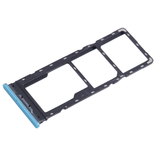 For Infinix Hot 12 Play SIM Card Tray + SIM Card Tray + Micro SD Card Tray (Blue) - Card Tray by buy2fix | Online Shopping UK | buy2fix
