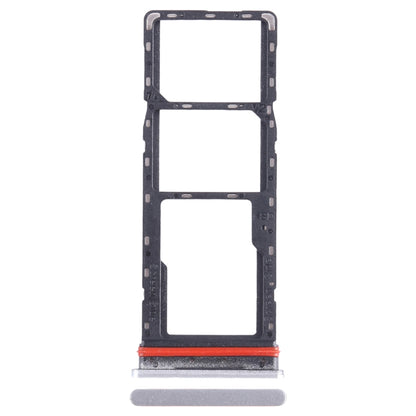 For Infinix Hot 12 Play SIM Card Tray + SIM Card Tray + Micro SD Card Tray (White) - Card Tray by buy2fix | Online Shopping UK | buy2fix