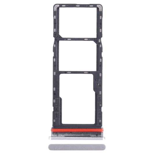 For Infinix Hot 12 Play SIM Card Tray + SIM Card Tray + Micro SD Card Tray (White) - Card Tray by buy2fix | Online Shopping UK | buy2fix