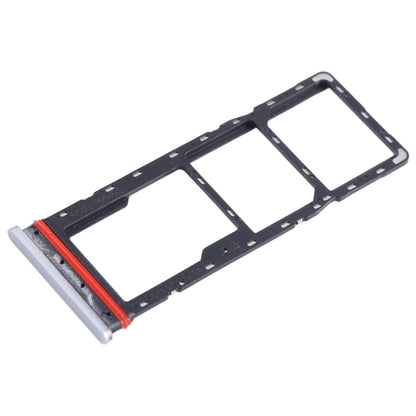 For Infinix Hot 12 Play NFC X6816C SIM Card Tray + SIM Card Tray + Micro SD Card Tray (White) - Card Tray by buy2fix | Online Shopping UK | buy2fix