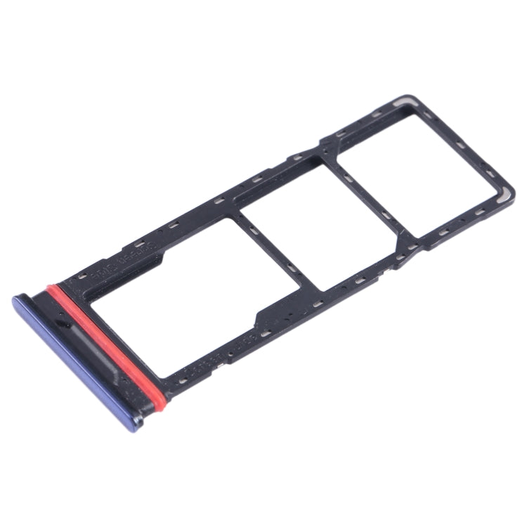 For Infinix Smart 6 Plus India X6823 SIM Card Tray + SIM Card Tray + Micro SD Card Tray (Blue) - Card Tray by buy2fix | Online Shopping UK | buy2fix