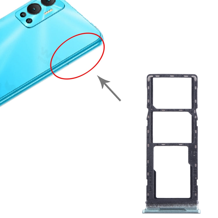 For Infinix Hot 20i X665 SIM Card Tray + SIM Card Tray + Micro SD Card Tray (Green) - Card Tray by buy2fix | Online Shopping UK | buy2fix