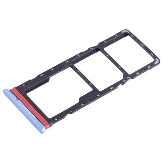 For Infinix Hot 20i X665 SIM Card Tray + SIM Card Tray + Micro SD Card Tray (Blue) - Card Tray by buy2fix | Online Shopping UK | buy2fix